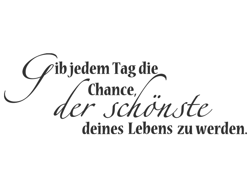 Wandtattoo Der schönste Tag... Wandtattoos.de