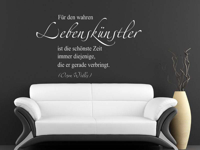 Wandtattoo Für den wahren Lebenskünstler ...