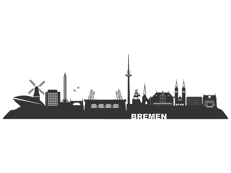 Bremen Skyline Wandtattoo