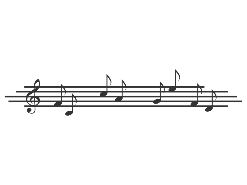 Mehrfarbiges Motiv Musik Noten Graviora
