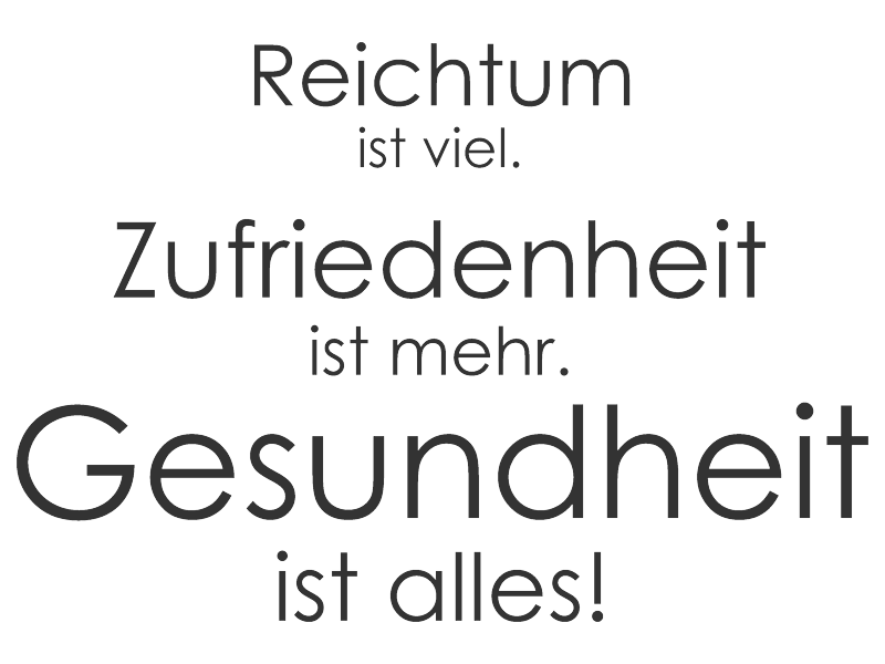 Wandtattoo Gesundheit ist alles! Wandtattoos.de