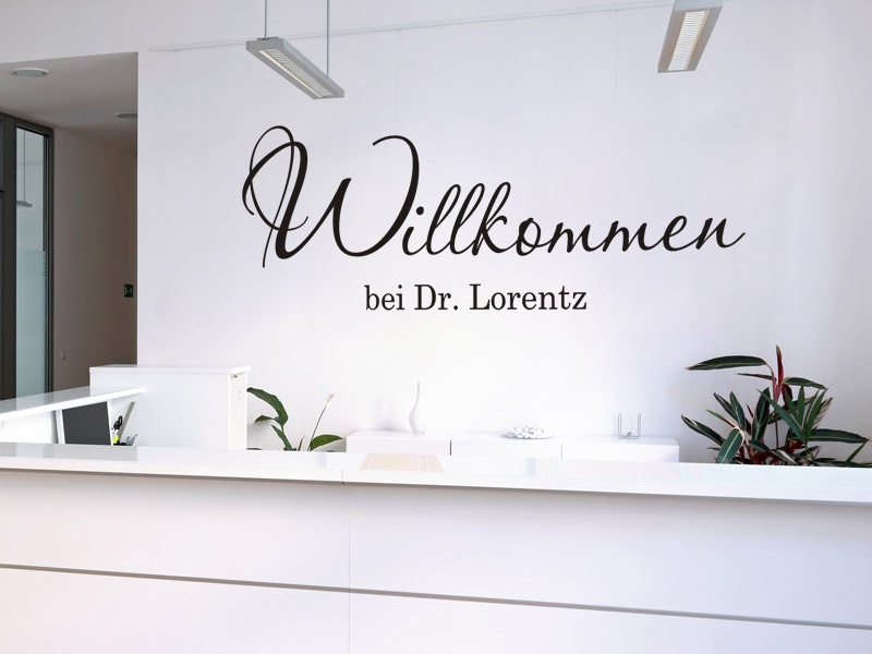 Wandtattoo Willkommen mit Name