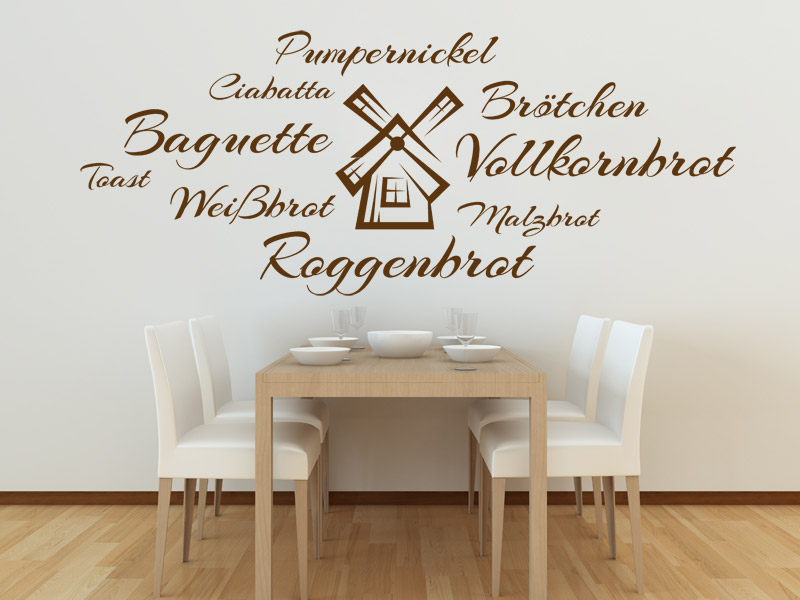 Wandtattoo Brotsorten