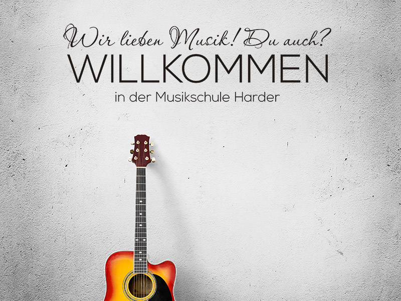 Wandtattoo Willkommen Musikschule
