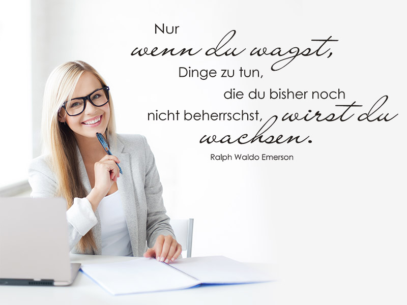 Wandtattoo Nur wenn du wagst...