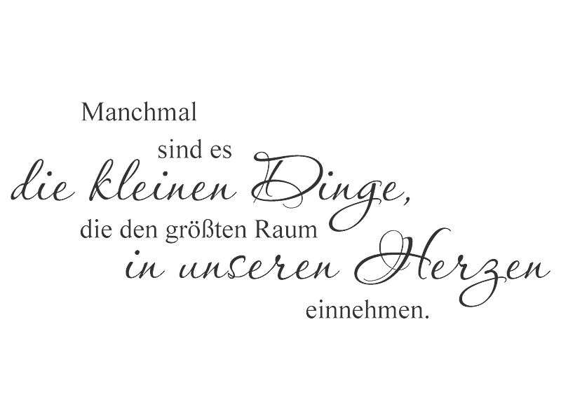 Wandtattoo Die kleinen Dinge Wandtattoos.de