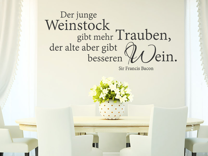 Wandtattoo Der junge Weinstock...