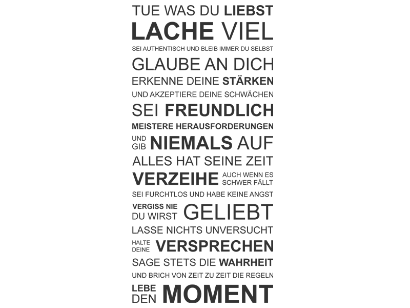 Wandtattoo Tue was Du willst Lebe den Moment Wandtattoos.de