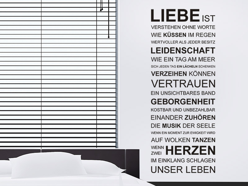 Wandtattoo Liebe ist unser Leben
