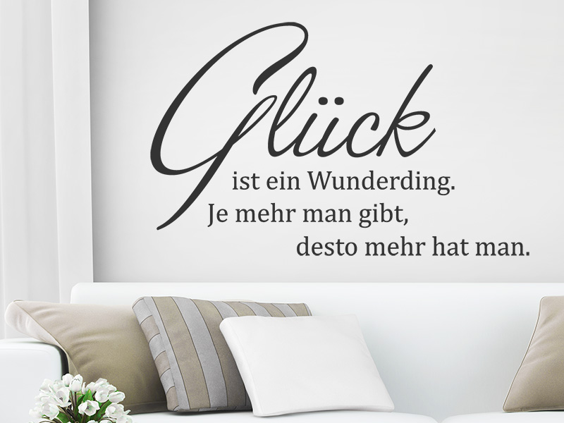 Wandtattoo Wunderding - Glück ist ein...