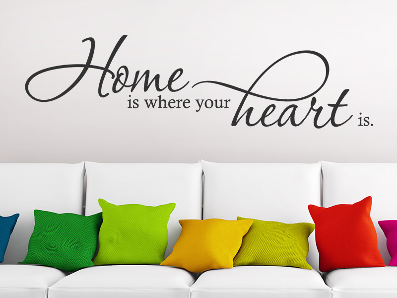 Wandtattoo Home is where your heart...