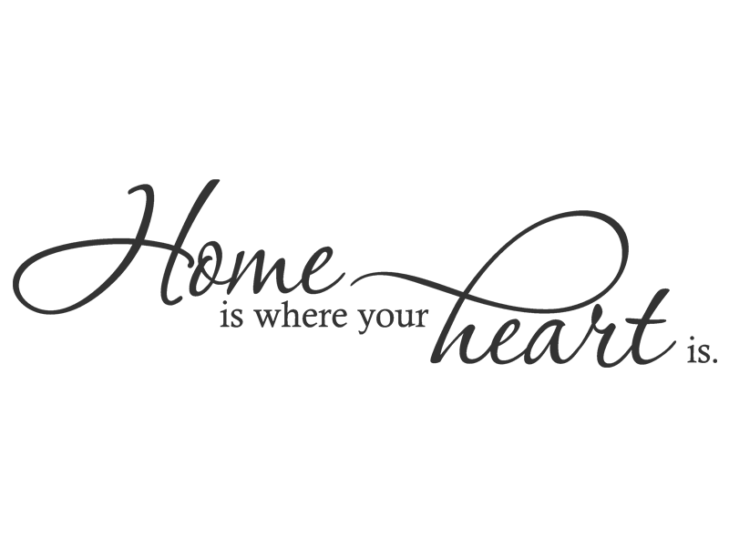 Wandtattoo Home is where your heart is. Liebe Wandtattoos.de