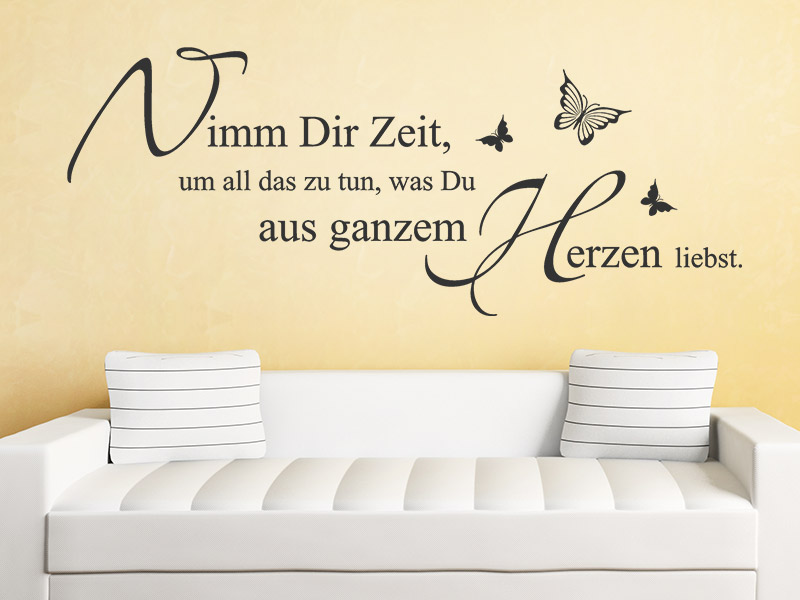 Wandtattoo Nimm dir Zeit, um...