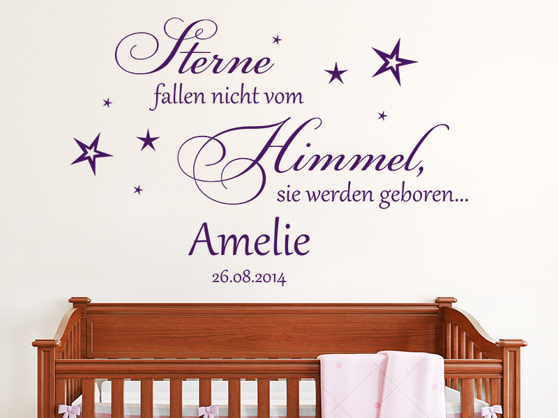 Wandtattoo Sterne werden geboren...
