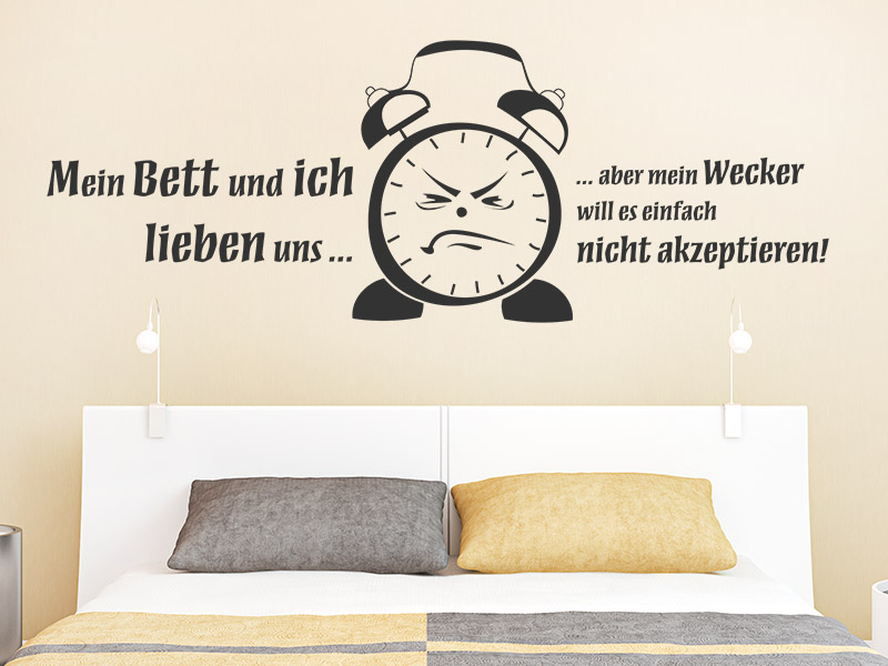 Wandtattoo Mein Bett und ich...