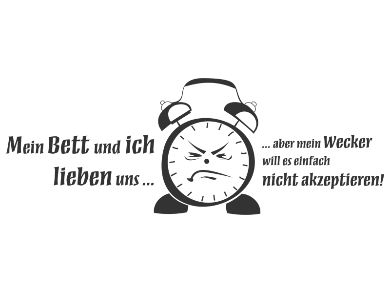 Wandtattoo Mein Bett und ich lieben uns... Wandtattoos.de
