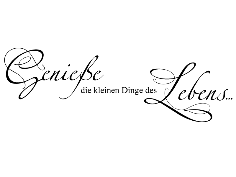 Wandtattoo Die kleinen Dinge des Lebens genießen Wandtattoos.de