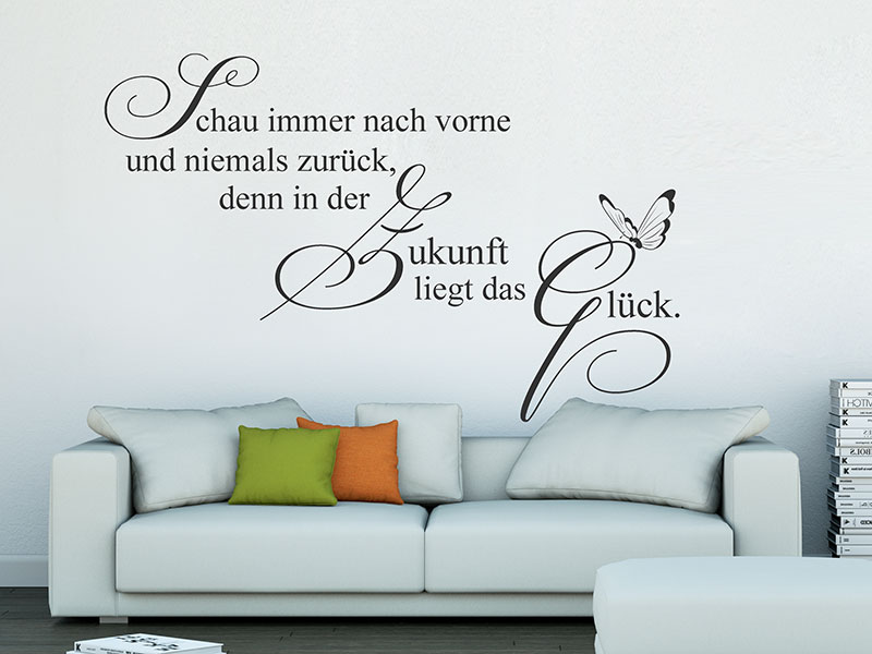 Wandtattoo Schau immer nach vorne