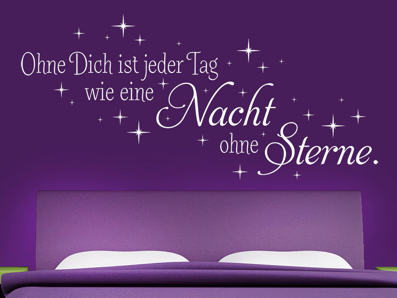Wandtattoo Ohne dich ist jeder Tag...