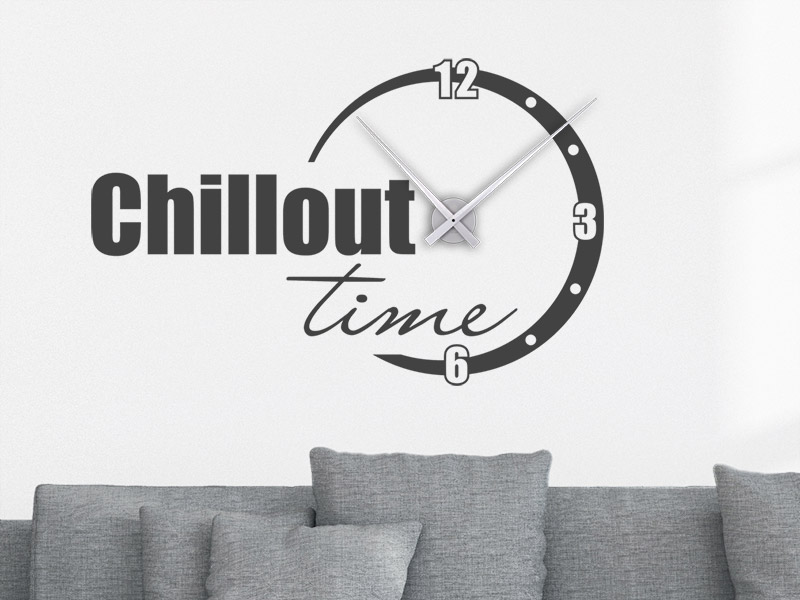 Wandtattoo Uhr Chillout
