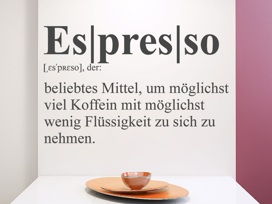 Wandtattoo Definition Espresso