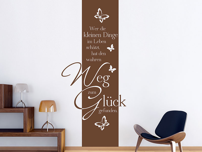 Wandtattoo Wandbanner Wer die kleinen Dinge