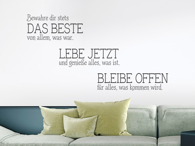 Wandtattoo Bewahre dir stets das Beste