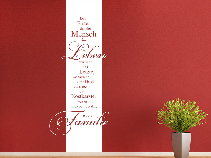 Wandtattoo Wandbanner Das Erste, das der Mensch...