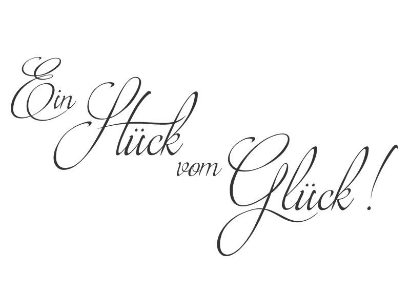 Wandtattoo Ein Stück vom Glück! Wandtattoos.de