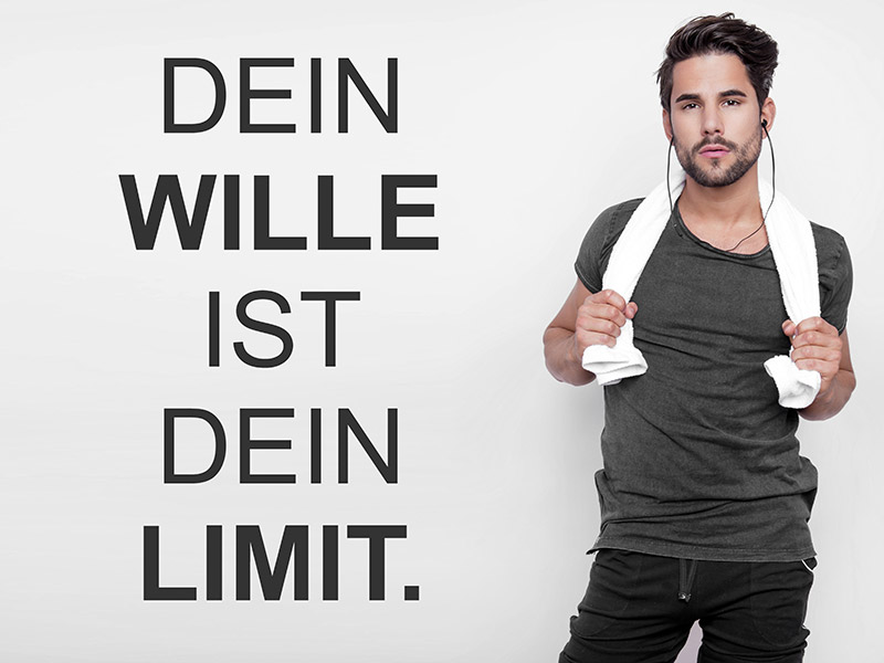 Wandtattoo Dein Wille ist dein Limit