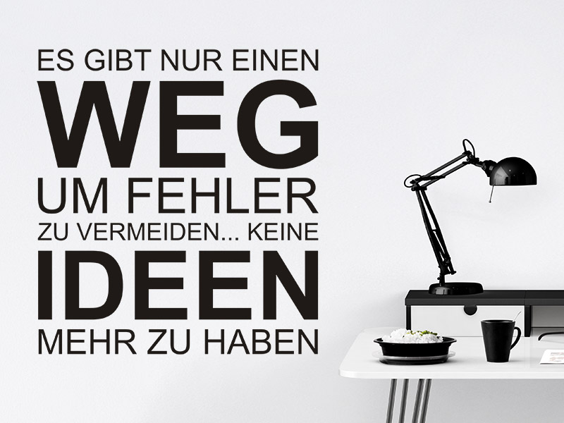 Wandtattoo Es gibt nur einen Weg
