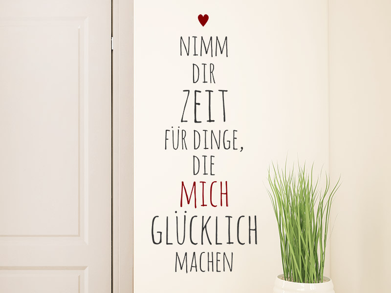 Wandtattoo Dinge, die mich glücklich machen