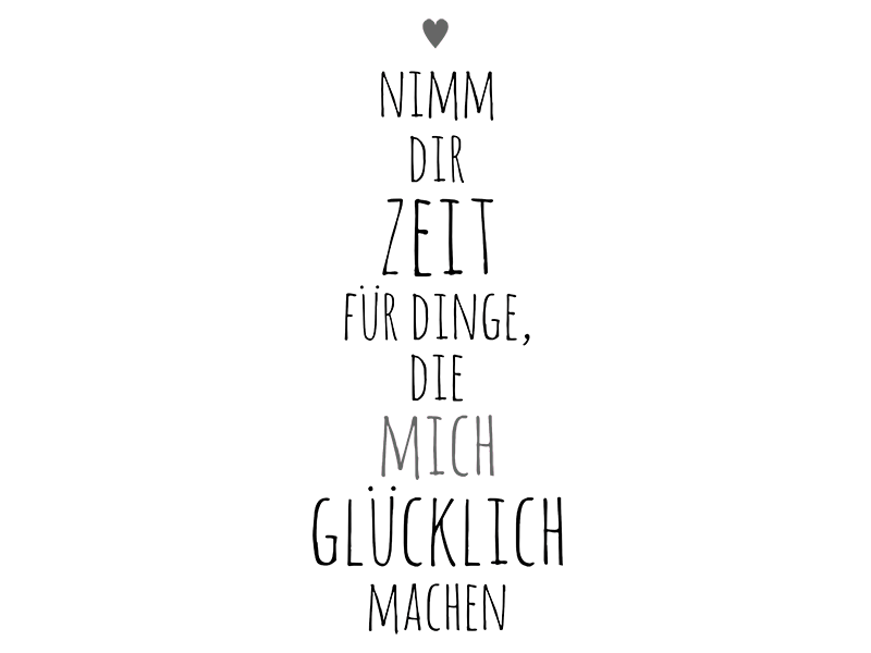 Wandtattoo Dinge, die mich glücklich machen Wandtattoos.de