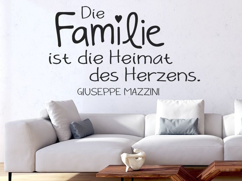 Wandtattoo Die Familie ist die Heimat