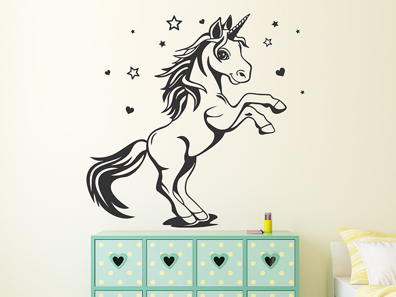 Wandtattoo Einhorn Unicorn