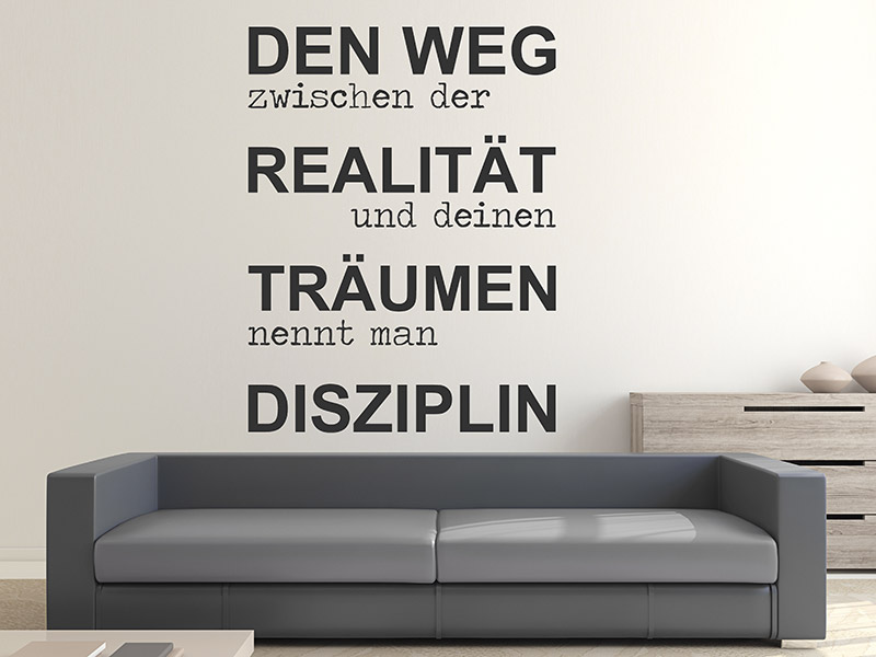 Wandtattoo Den Weg zwischen der Realität