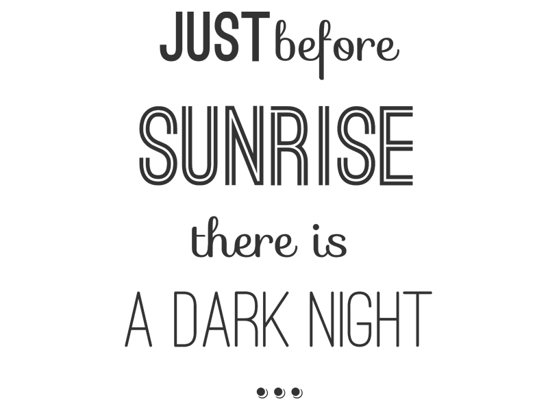 Wandtattoo Just before sunrise, there is a... Wandtattoos.de