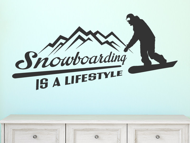 Wandtattoo Snowboarding is a lifestyle
