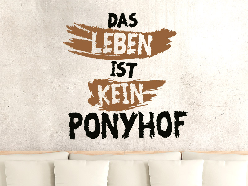 Ponyhof Kein Wandtattoo zweifarbig