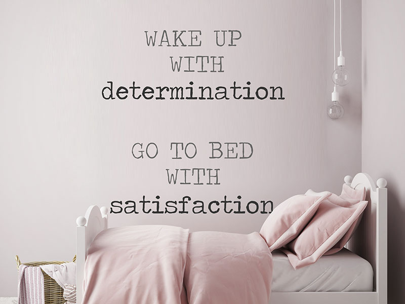 Wandtattoo Wake up with determination