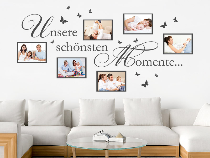 Wandtattoo Fotorahmen Unsere schönsten Momente