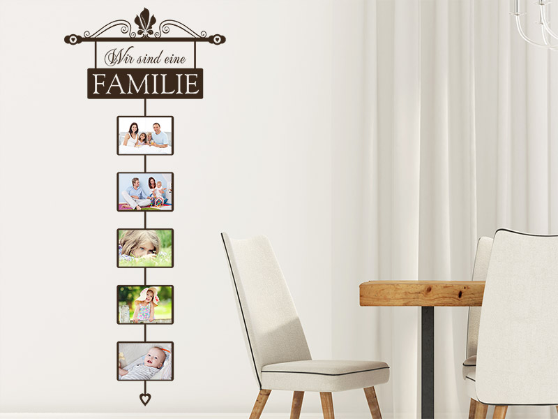 Wandtattoo Fotorahmen Wir sind eine Familie