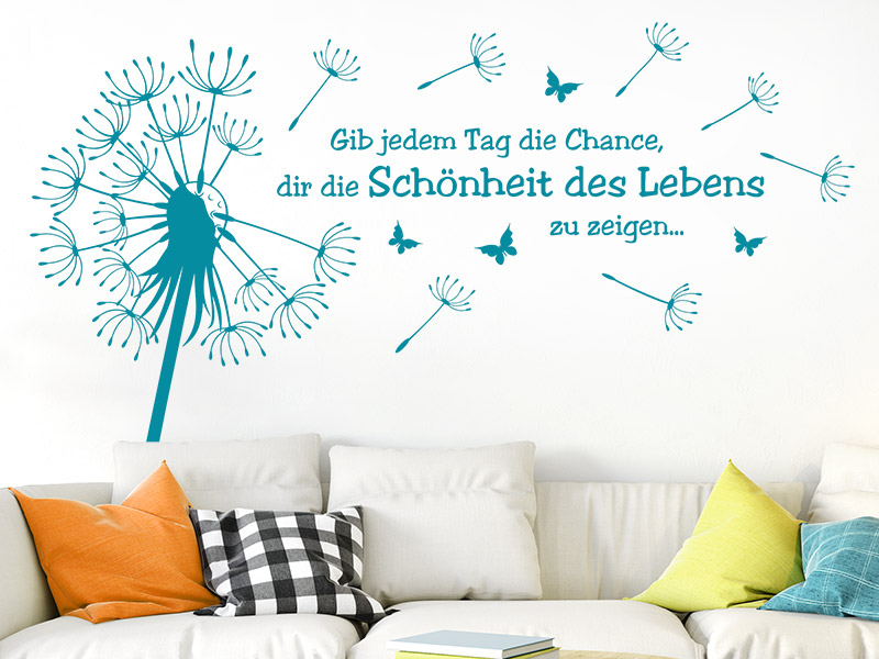 Wandtattoo Die Schönheit des Lebens