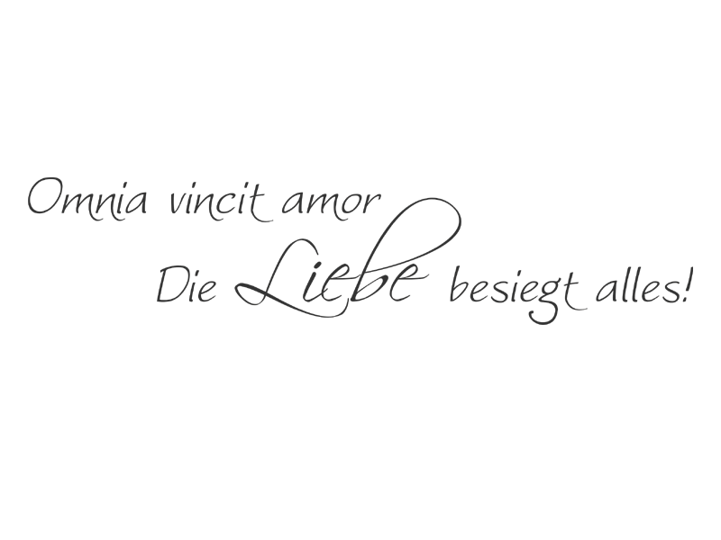 Wandtattoo Die Liebe besiegt alles! Wandtattoos.de
