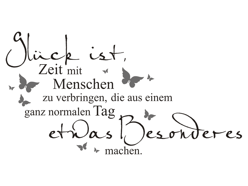 Wandtattoo Glück ist Zeit mit Menschen zu... Wandtattoos.de