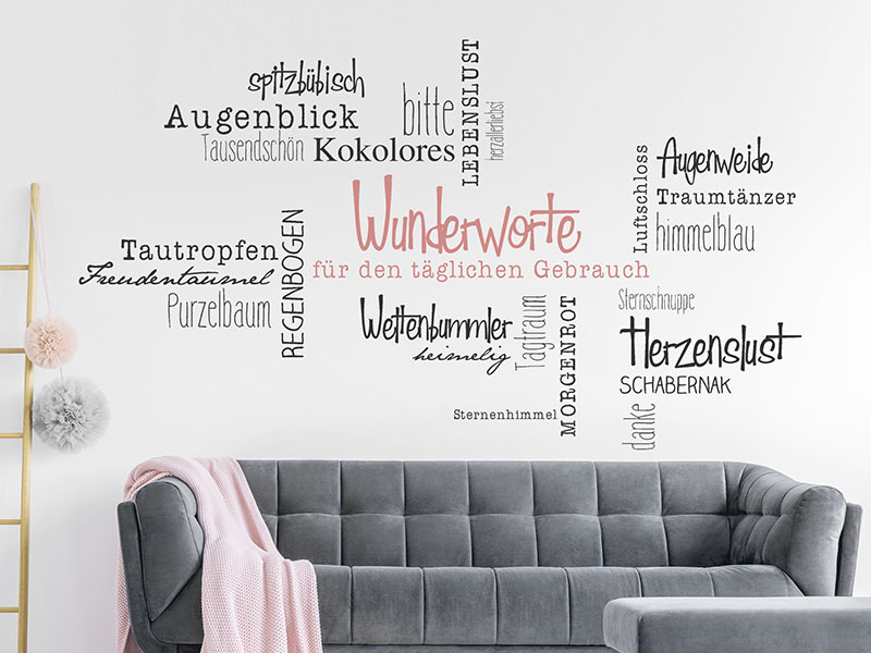 Wandtattoo Wunderworte für den täglichen Gebrauch