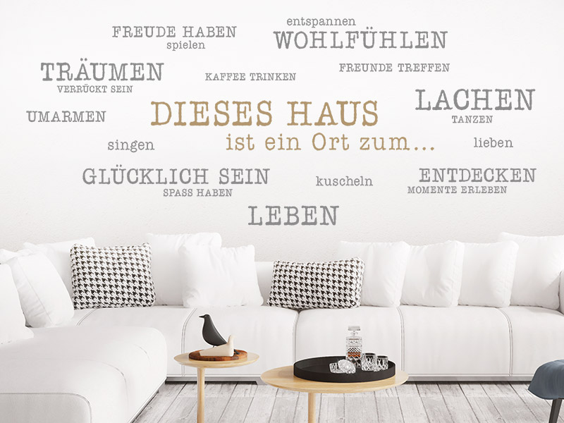 Wandtattoo Dieses Haus ist ein Ort...
