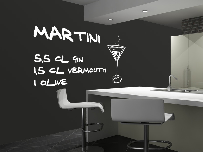 Wandtattoo Martini