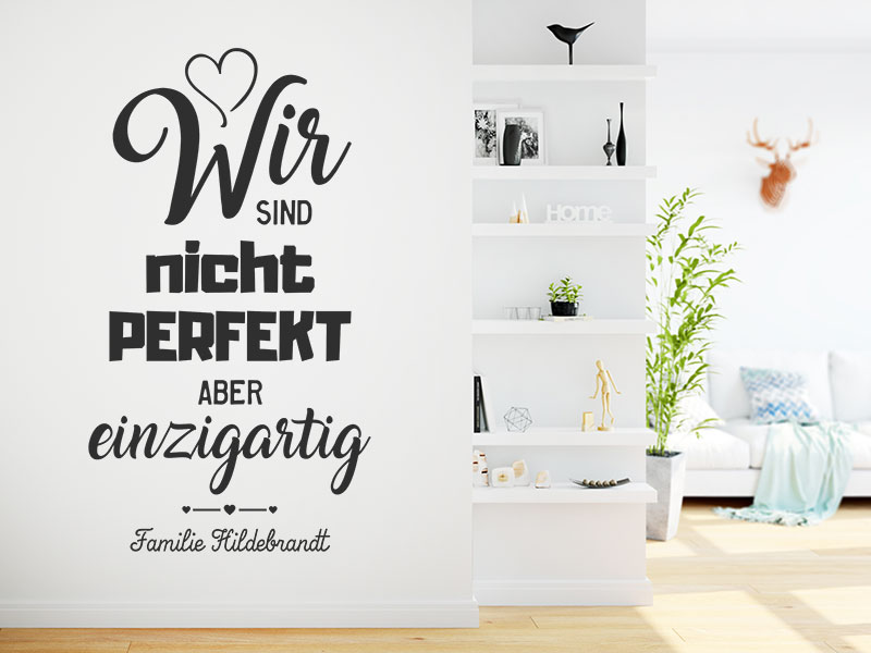 Wandtattoo Wir sind nicht perfekt