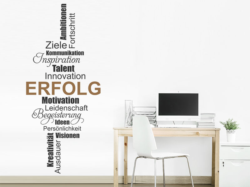 Wandtattoo Erfolg in Worten